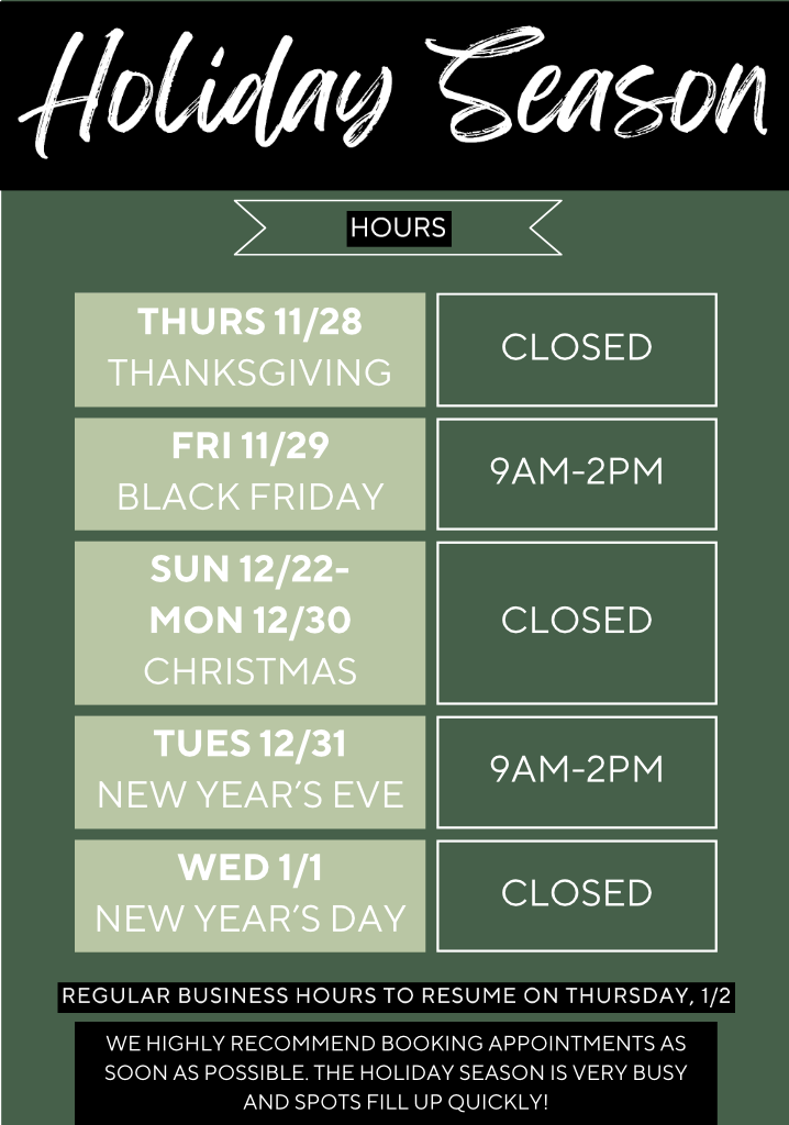 Holiday Hours